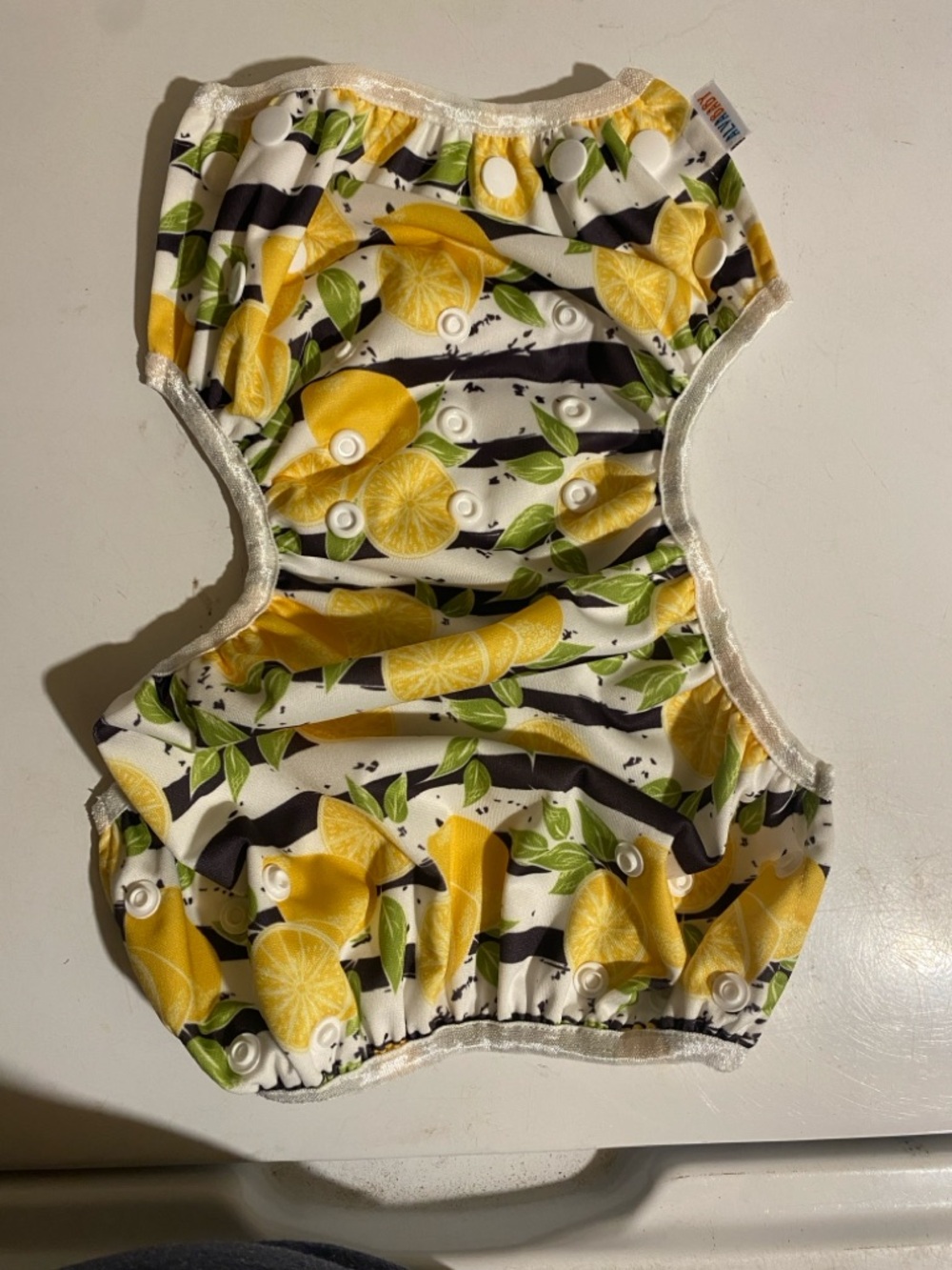 Alva baby Reusable Baby Swim Diaper Cover - Yellow Lemon Print